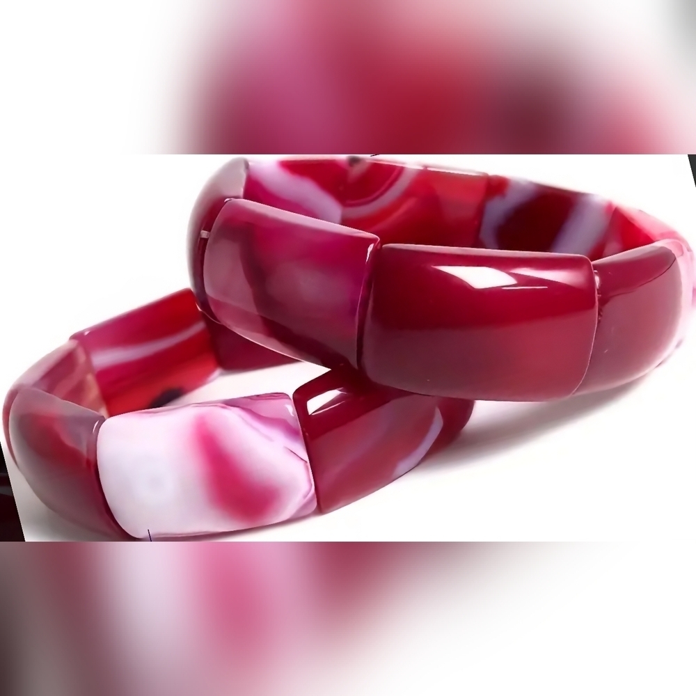 Elegant 1pc. Red Agate Stone Bracelet, Courage, and Strength
